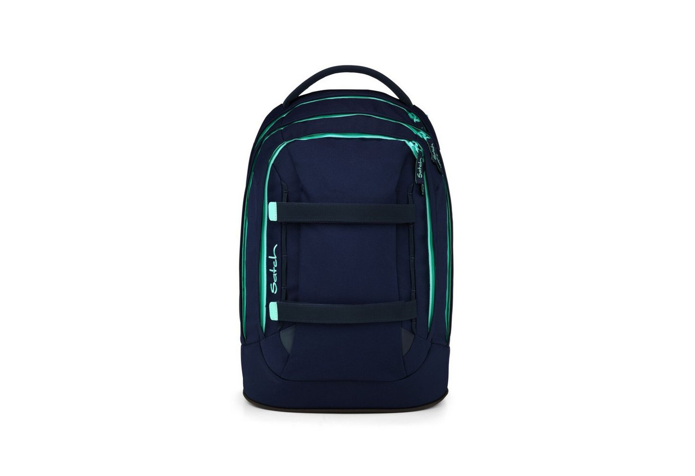 Satch Schulranzen Schulrucksack-Set PACK Ocean Mint 4-teilig (4-teilig), ergonomisch, Your-Size-System, 5 Fächer