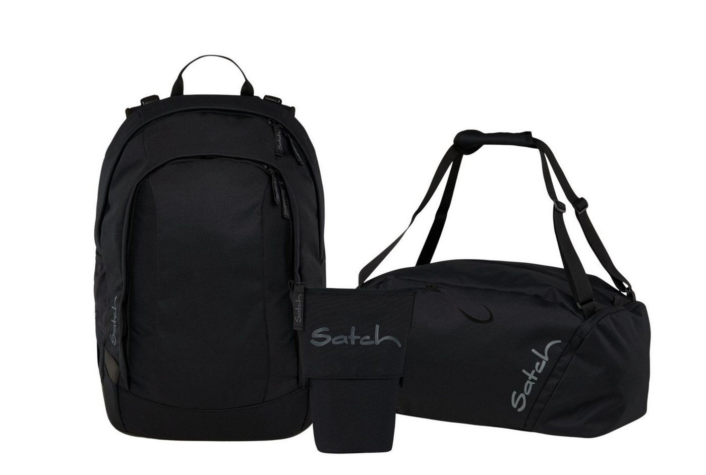 Satch Schulranzen Schulrucksack-Set AIR Blackjack 3-teilig (3-teilig), Schulranzen, ergonomisch, Laptop-Fach, Your-Size-System Bild 4