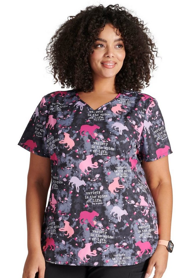 Cherokee Funktionsbluse Bunt bedruckter Damen Kasack "Spice of Life" Kasack mit Motiv Bild 4