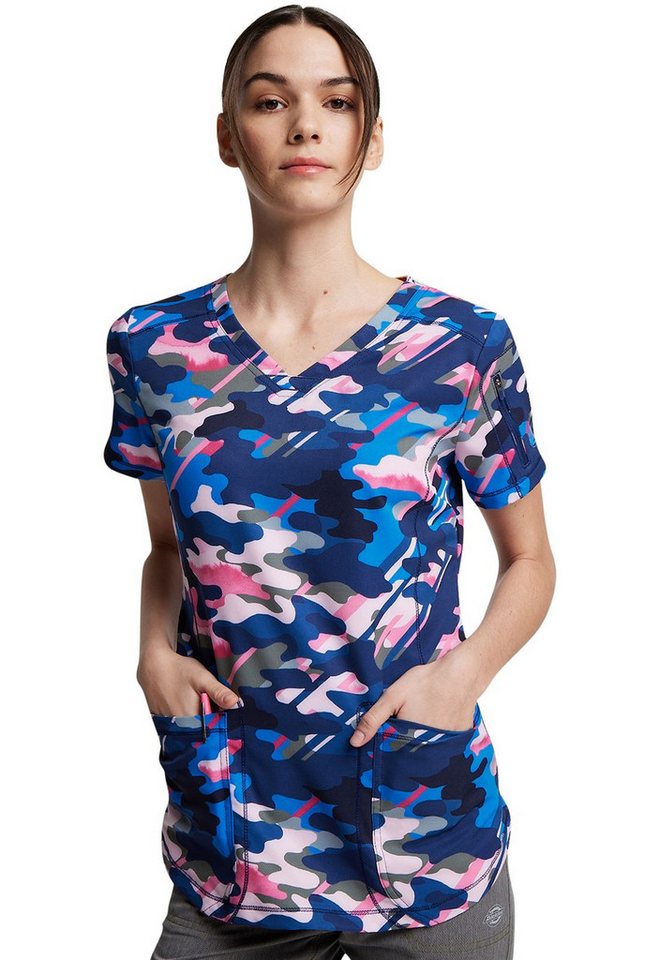 Dickies Funktionsbluse Bunt bedruckter Damen Kasack "Camo Line" Kasack mit Motiv Bild 2