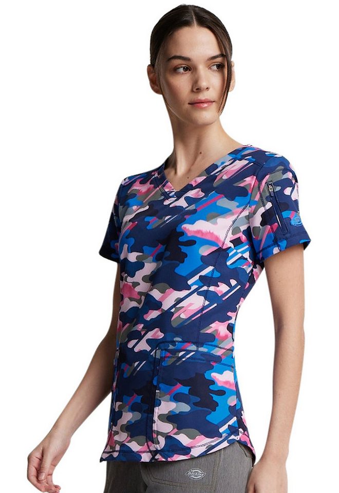 Dickies Funktionsbluse Bunt bedruckter Damen Kasack "Camo Line" Kasack mit Motiv Bild 3