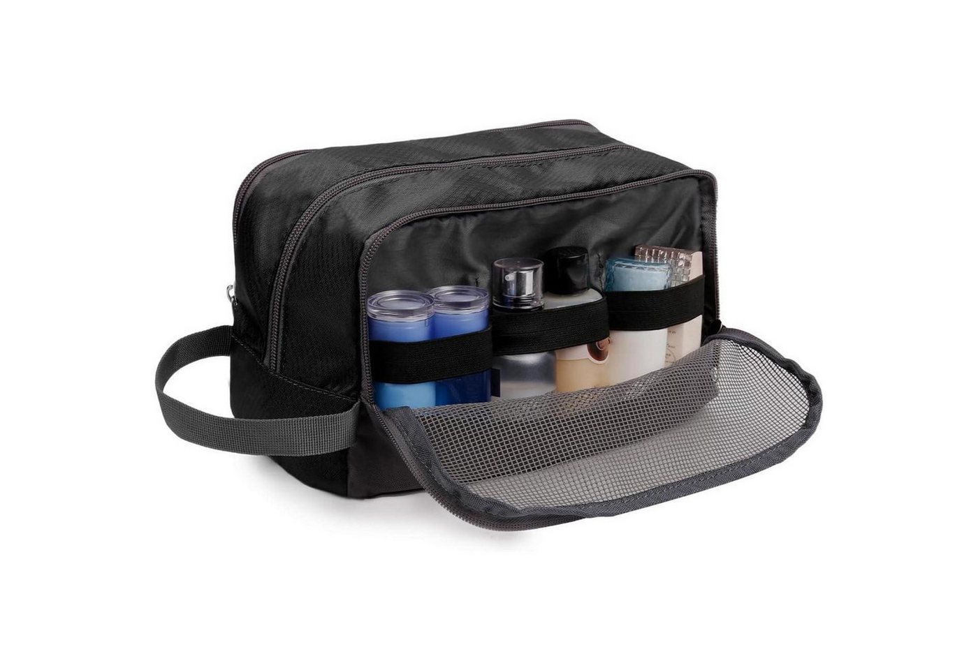 LuxusKollektion Kulturbeutel Kulturbeutel Herren Reise Kosmetiktasche Toilettenorganizer A Schwarz Bild 2