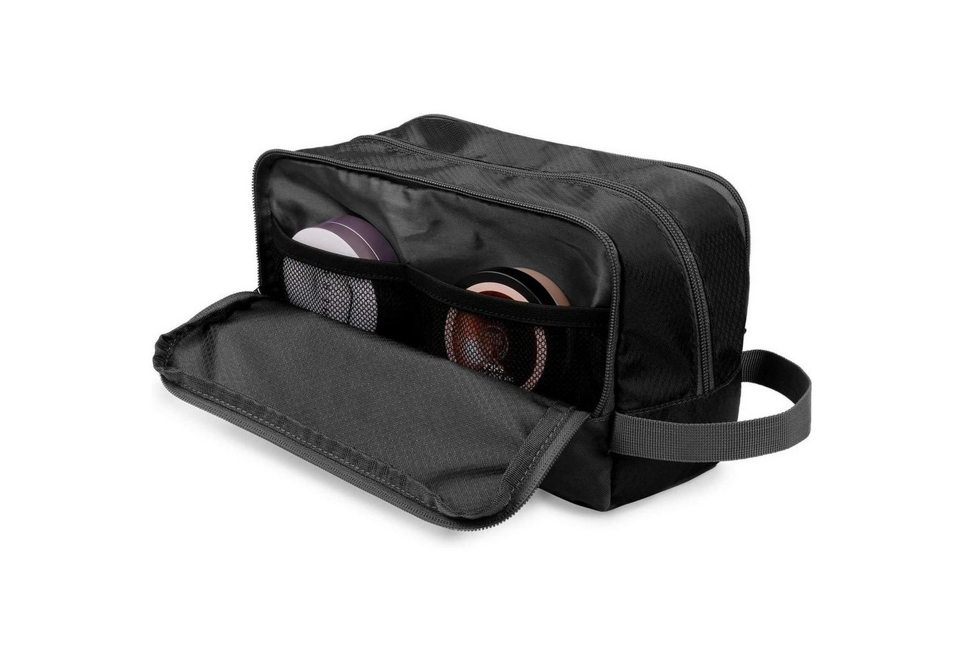 LuxusKollektion Kulturbeutel Kulturbeutel Herren Reise Kosmetiktasche Toilettenorganizer A Schwarz Bild 3