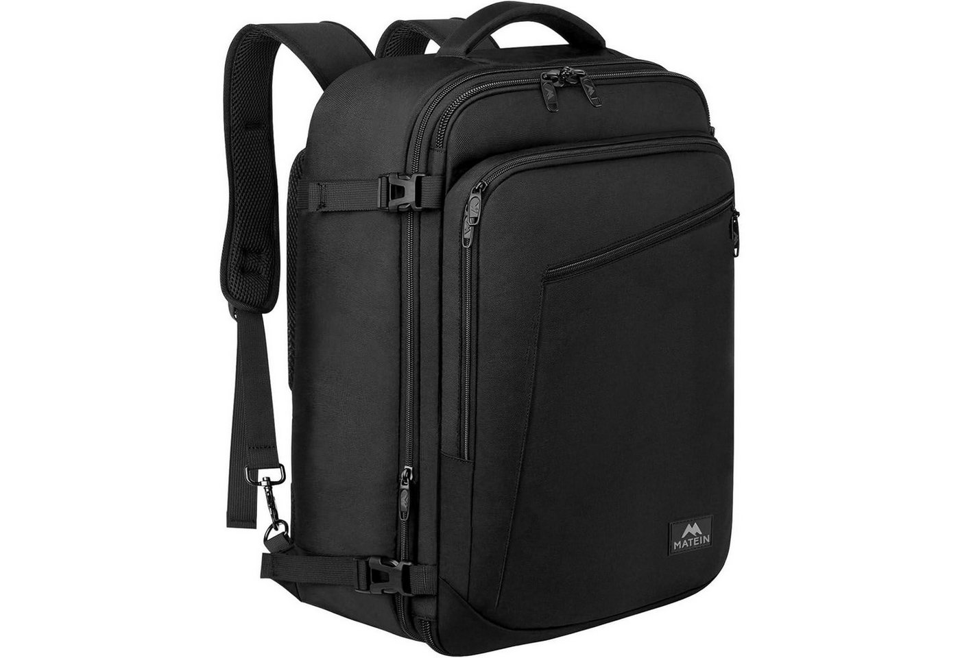 LuxusKollektion Handgepäckkoffer Reiserucksack 50L Handgepäck Erweiterbar Air France 55x35x25cm Schwarz Bild 3