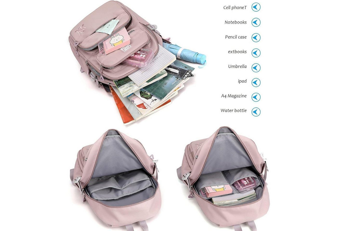 LuxusKollektion Schulrucksack Schulrucksack Mädchen Jungen Teenager Wasserdicht Nylon 30L Bild 5