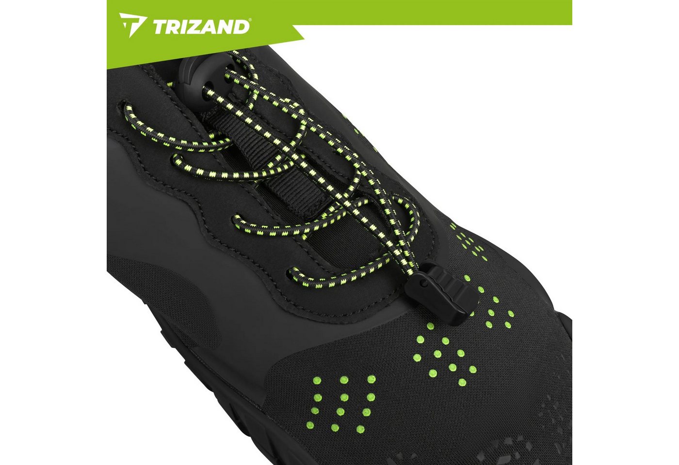 Trizand Badeschuhe Strandschuhe Wassersportschuhe Wasserschuh (Spar-Set, 1-tlg., 45) rutschfest, schnelltrocknend, flexibel, Kordelstopper Bild 3