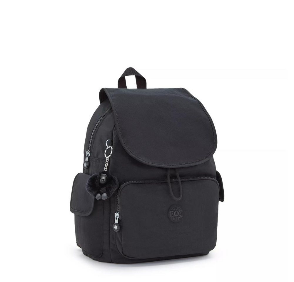 KIPLING Cityrucksack CITY PACK M, Mittelgroßer Rucksack, Black Noir (schwarz), 16L, Damenrucksack