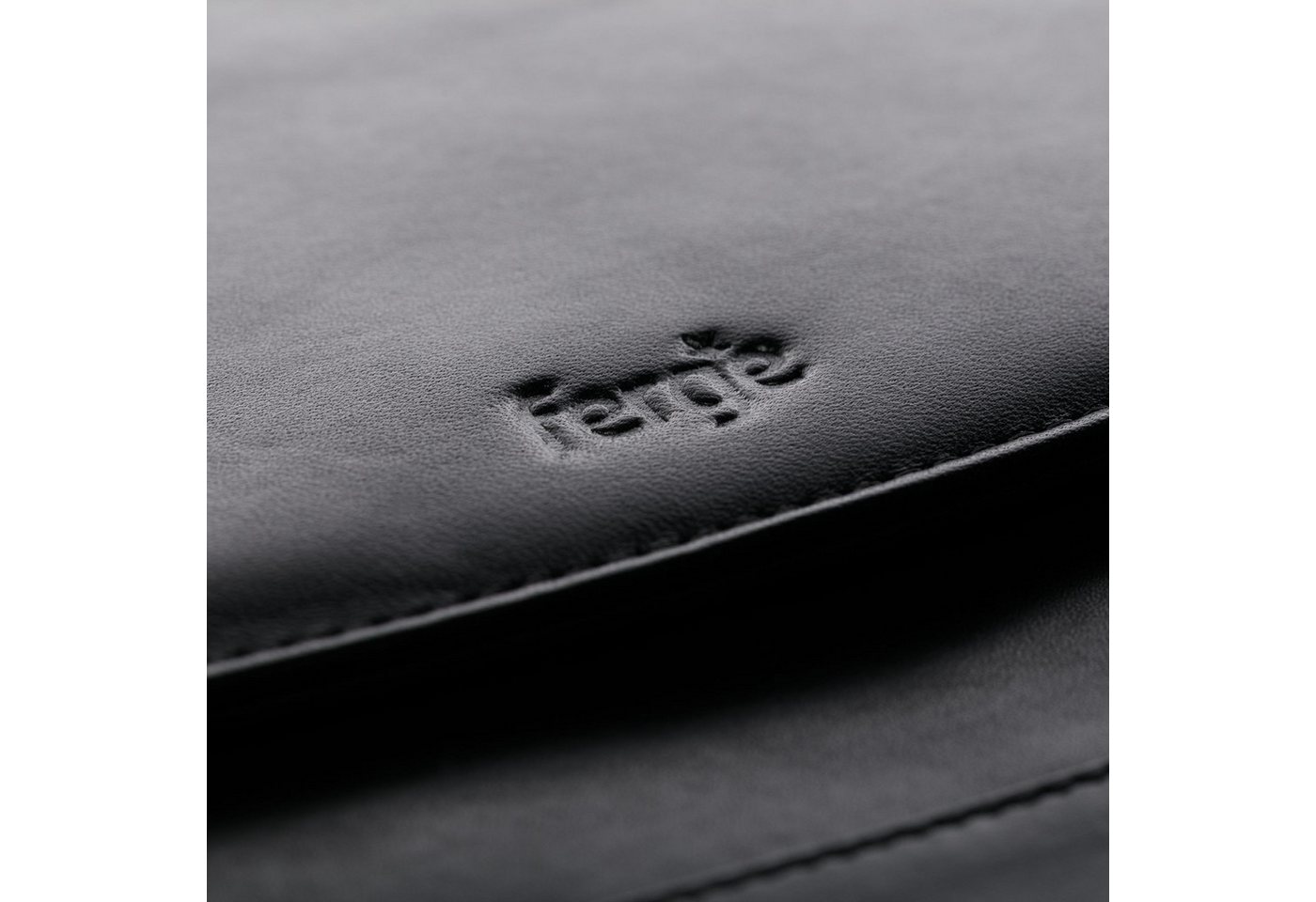 FERGÉ Businesstasche echt Leder Organizer groß Ledertasche schwarz-A4 TODD, Schreibmappe Echtleder für Damen & Herren, Kofferorganizer schwarz Bild 4