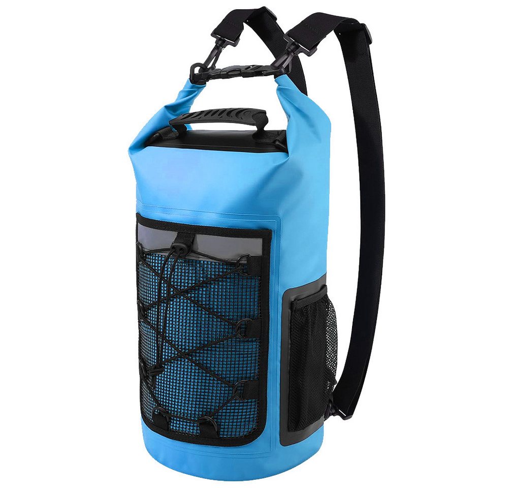 Diwzbyn Reiserucksack Dry Bag 25L Wasserdicht, PVC Rucksack für Outdoor & Wassersport, Rollverschluss, Trockensack für Schwimmen, Strand, Camping & Rafting Bild 2