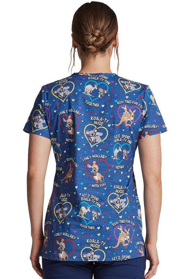 Dickies Funktionsbluse Bunt bedruckter Damen Kasack "Rooting 4 you" Kasack mit Motiv Bild 2