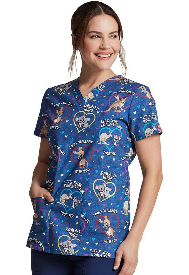 Dickies Funktionsbluse Bunt bedruckter Damen Kasack "Rooting 4 you" Kasack mit Motiv Bild 4