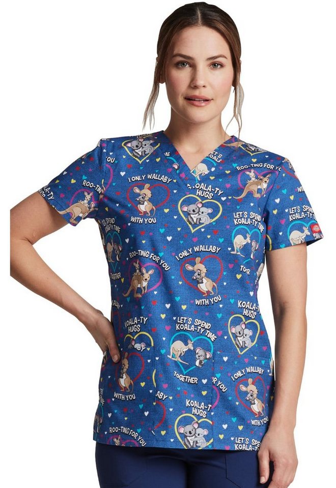 Dickies Funktionsbluse Bunt bedruckter Damen Kasack "Rooting 4 you" Kasack mit Motiv Bild 5