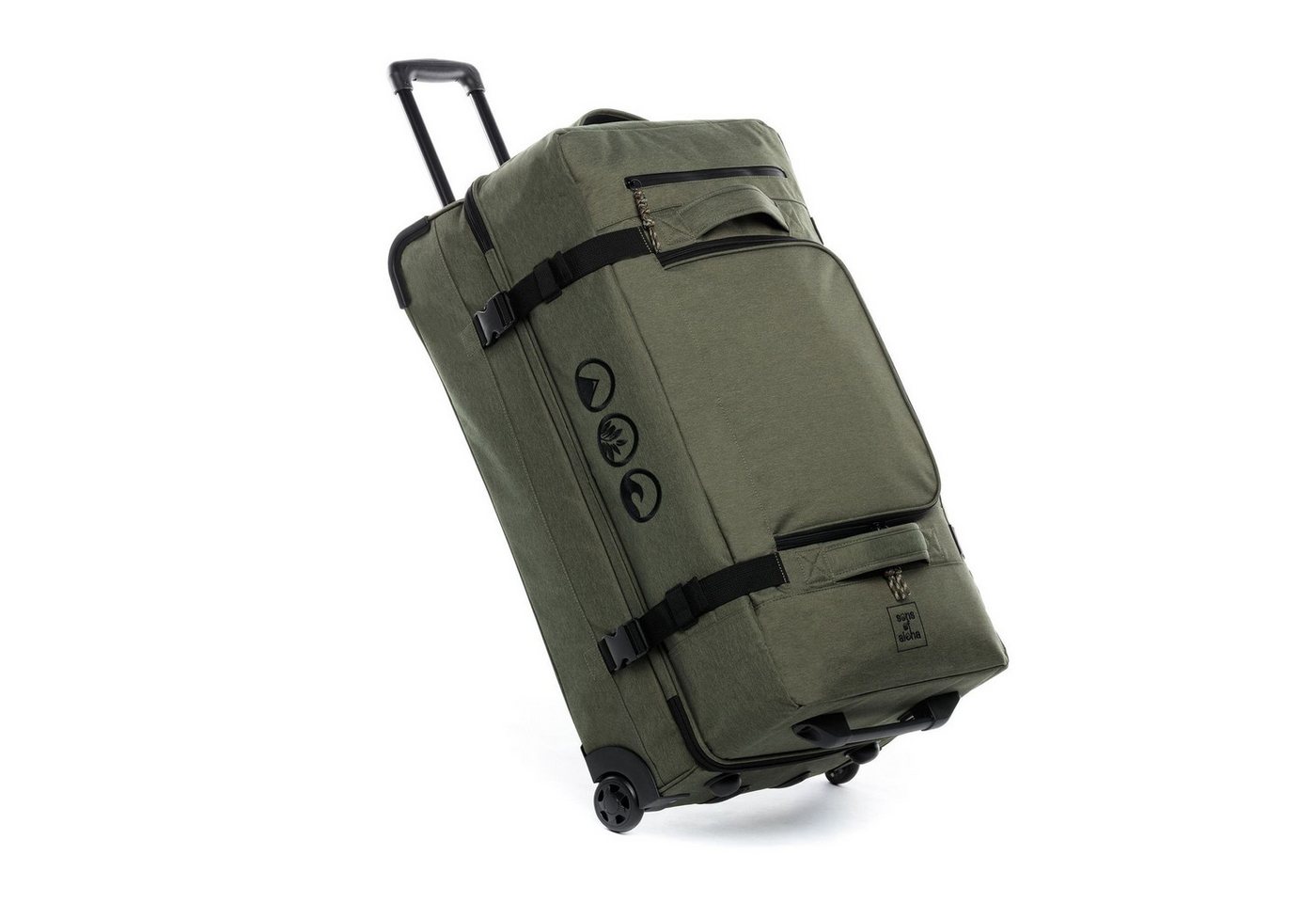 SONS OF ALOHA Kofferset Reisetasche mit Rollen groß Duffle 80 cm XL 120L, 2 Rollen, (0 tlg), großer Roll-Koffer mit Trolleyfunktion, aus Meeresplastik Bild 2