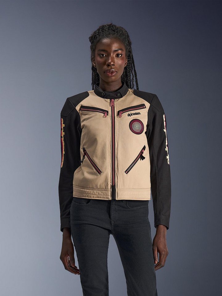 Alpinestars Motorradjacke Stella Grace Damen Motorrad Textiljacke Airbag vorbereitet,Ellenbogenprotektoren enthalten,Schulterprotek Bild 2