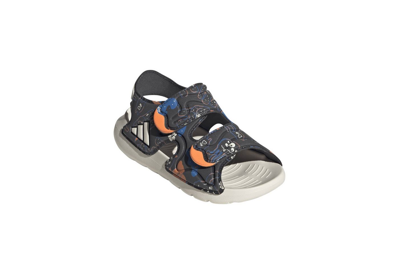 adidas Performance Sandale Altaswim 3 (Klettverschluss) dunkelgrau/bunt Kinder Badeschuh