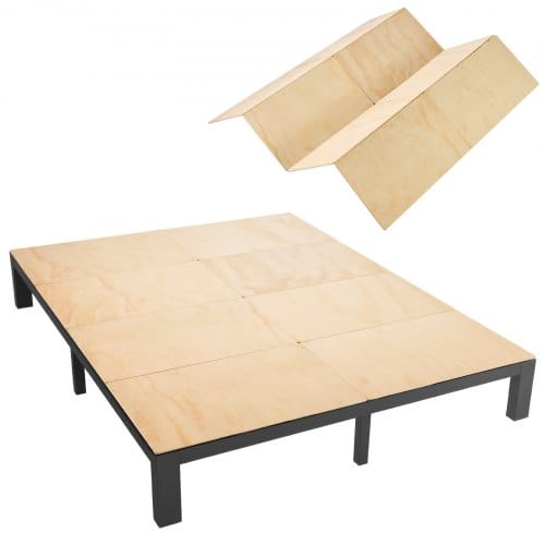 VEVOR Bunkie Board, King Size 195x178 cm, Faltbares Matratzenstützbrett mit Nylongurtband, Sperrholz, Abgerundete Kanten, Anti-Durchhang-Design für Metallrahmen, Schlafsofas, Plattform- & Etagenbetten