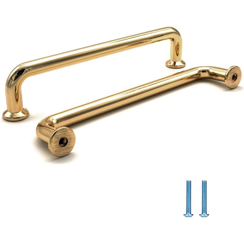 6-teiliges Set Küchenschrankgriffe, Gebürstetes Gold, Küchengriffe - Goldene Küchenschubladengriffe, Küchenmöbelgriffe, 96 Mm Lochabstand