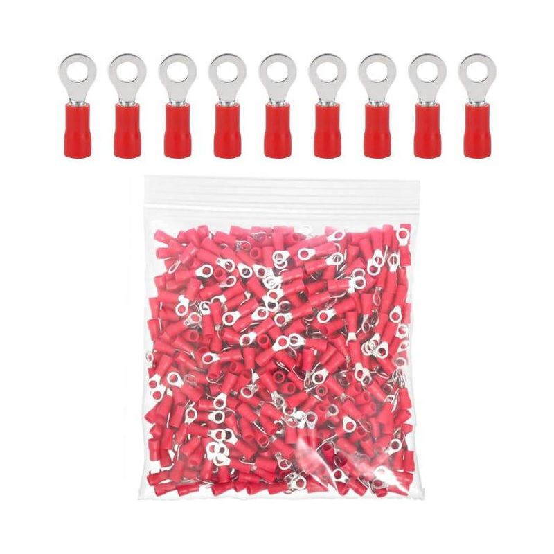 Rv1.25 100 Rot Kupfer Ringisolierte Klemmenverbinder 16-22 Ga Draht Crimp-set Elektrisches Crimp-kabel Schnellwerkzeug M10