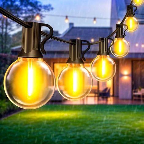 10 M Lange Lichterkette Für Den Außenbereich – Led-außenbeleuchtung Für Terrasse, Garten Und Balkon – Elektrische Beleuchtung Für Den Innen- Und Außenbereich