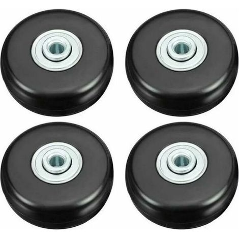 Kofferrollen, Robuste 50-mm-reparaturrollen Für Gepäck, Universelle, Geräuscharme Ersatz-schwenkrollen Aus Gummi, 4er-set Ersatzrollen Für Koffer/gepäck/taschen