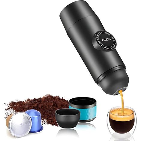 Tragbare 12-v-kaffeemaschine – Nespresso-kapselkompatibel – 8–15 Bar Druck – Schnelle Extraktion In 25–30 Sekunden – Ideal Für Auto Und Camping
