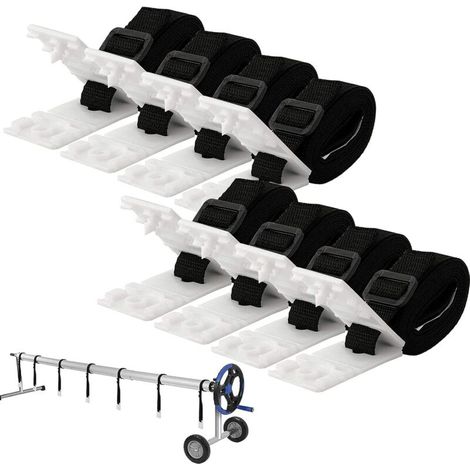 Set Mit 8 Befestigungsgurten, Zubehör Für Solarabdeckungsrollen, Sonnenschirmrollen, Spanngurte Für Poolabdeckungen, Für Poolplanen