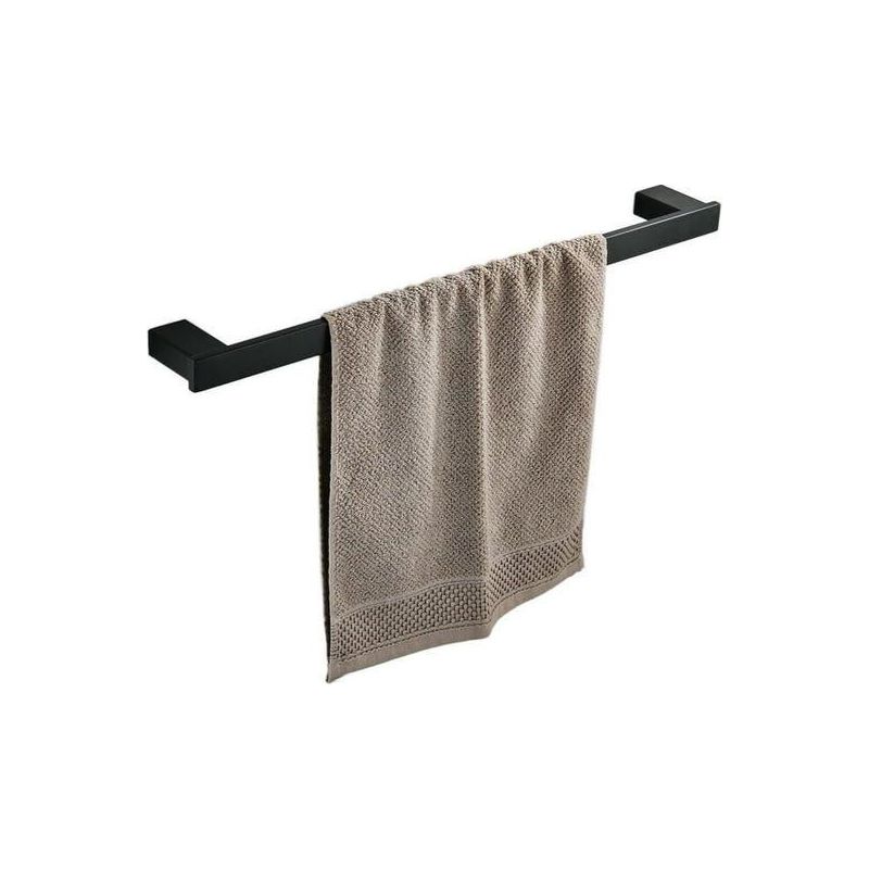 Handtuchhalter Fürs Badezimmer, Wandmontage, Edelstahl 304, Einzelstange, 40 Cm, Schwarz