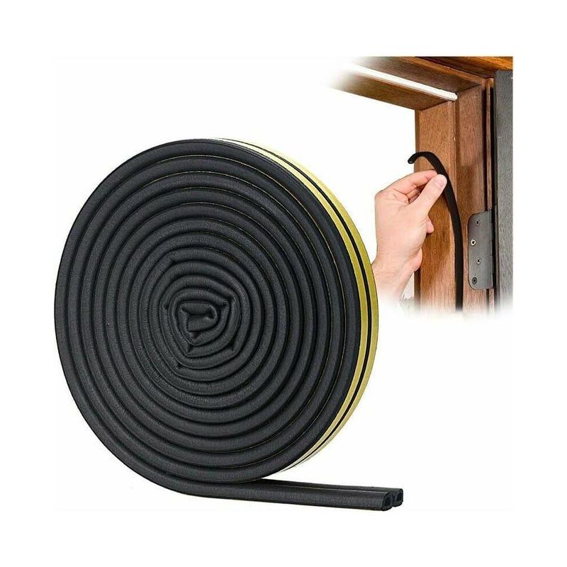 Dichtungsband, Tür- Und Fensterdichtung, Starke Haftung, Schalldämmung, Wind- Und Wasserdicht, 6 Meter (schwarz)