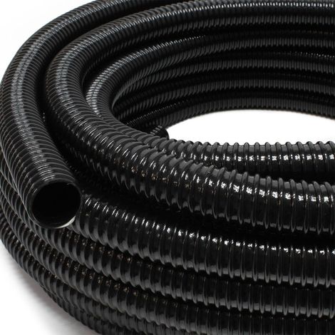 5 M Flexibler Spiralablaufschlauch 25 Mm (1") Schwarz Mit Verstärkendem Spiralbecken