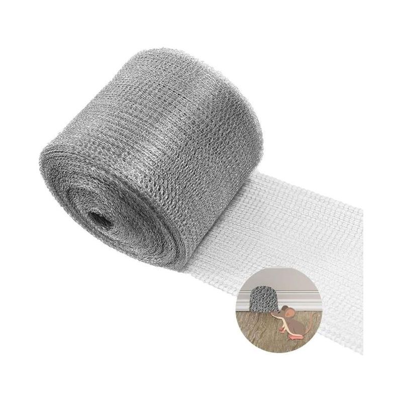 Nagetiersichere Barriere, Edelstahl-füllmaterial Für Wandrisse Und -löcher, Doppellagige Drahtgeweberolle, 12,7 Cm X 6 M