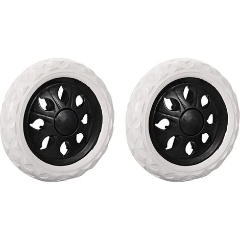 Set Mit 2 Ersatzrädern Für Einkaufswagen – 15,2 Cm Durchmesser – Schwarzer Schaumgummi