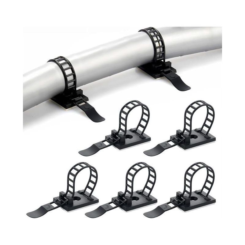 100 Stück Selbstklebende Nylon-kabelbinder, Verstellbare Kabelclips Mit Klemmen