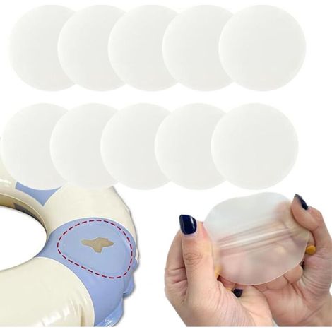 Packung Mit 10 Selbstklebenden, Wasserdichten Pvc-poolfolien-reparaturflicken, 6 Cm Durchmesser, Für Unsichtbare Reparaturen