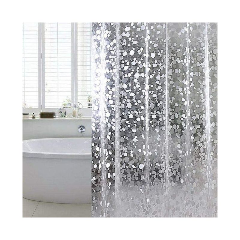 Duschvorhang, Schimmelresistent, Wasserdicht Für Badewanne, 100 % Eva, Duschvorhangringe – 180 X 180 Cm – Rapanda
