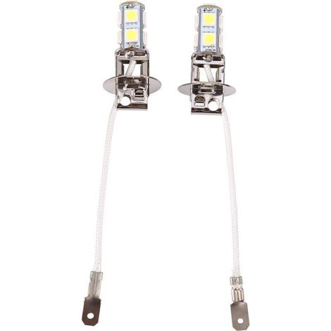 2x H3 5050 Weiße 9 Smd Led Xenon Dc12v Led-nebelscheinwerferlampen 6500k