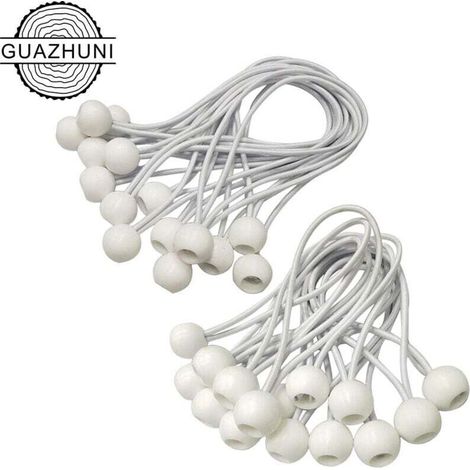 30-teiliges Set Elastischer Bungee-seile Für Planen, Pavillons, Zelte, Vorhänge Und Planenhalterungen (weiß - 150 Mm)