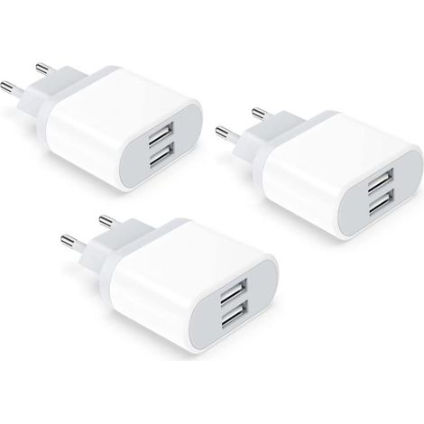 Usb-stecker, 3er-pack 2,4 A/5 V Ladegerät, 2-port-netzadapter Für Samsung Galaxy