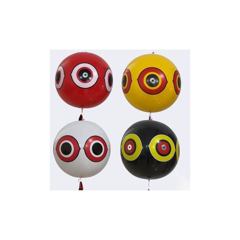 Set Mit 4 Vogelabwehrballons – Reflektierende Augen – Vogelscheuche – Wetterfest Und Uv-beständig