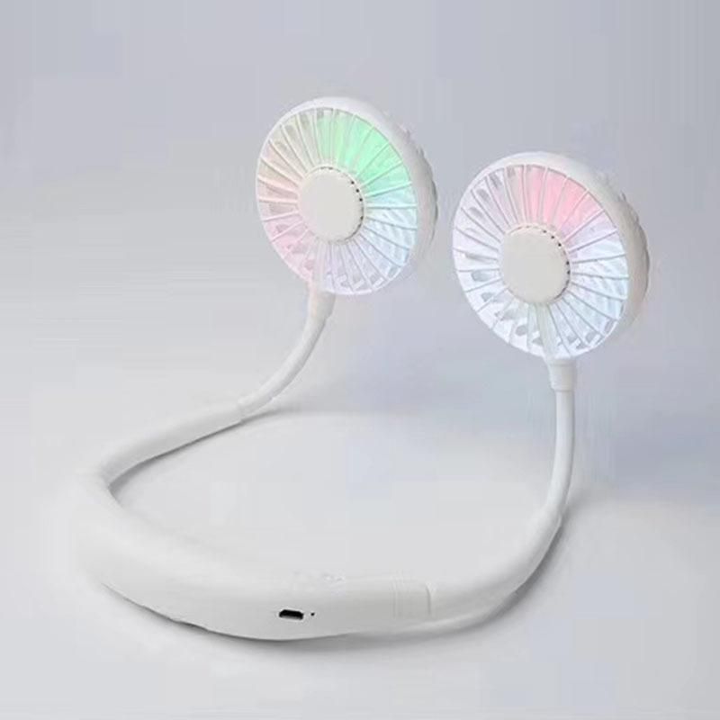 Tragbarer, Wiederaufladbarer Nackenventilator, Geräuschloses Usb-laden (weiß)