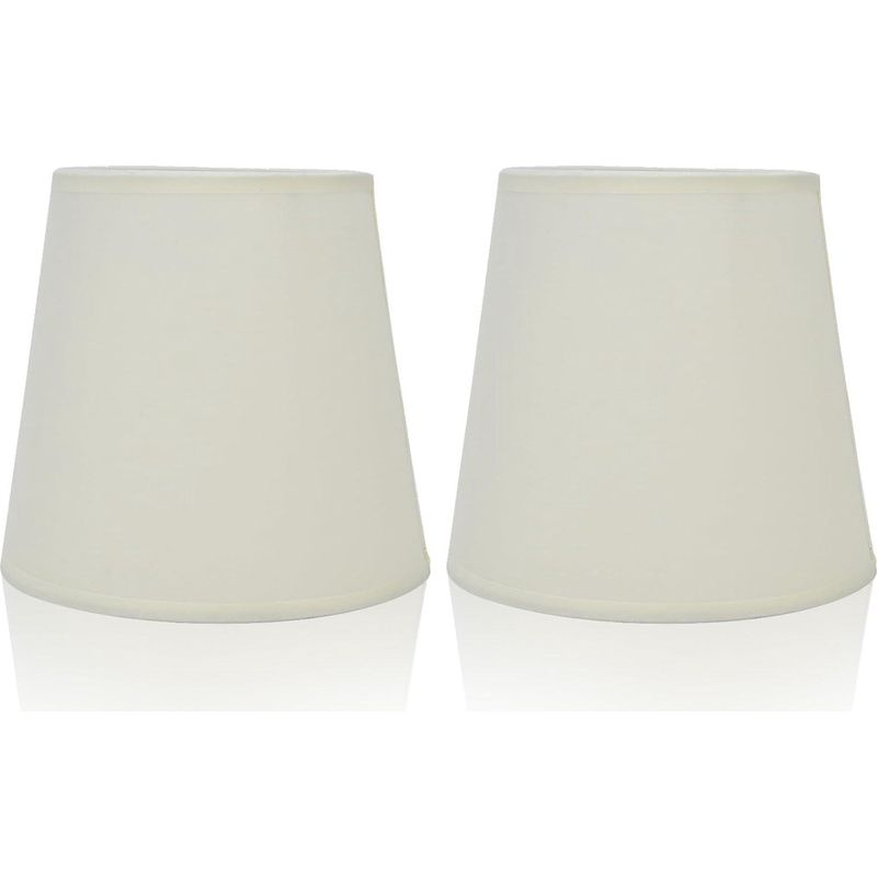 Kleiner Lampenschirm, 2 Stück, Tonnenförmiger Stofflampenschirm, Pendelleuchte, Moderner Kronleuchter, Mini-lampenschirm Für Tischlampe Und Wandleuchte (weiß)
