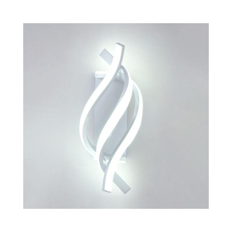 Wandleuchten, Moderne Spiralförmige Led-wandleuchte, Led-wandleuchte Aus Aluminium, Dekorative Innenbeleuchtung, 3 Farbtemperaturen