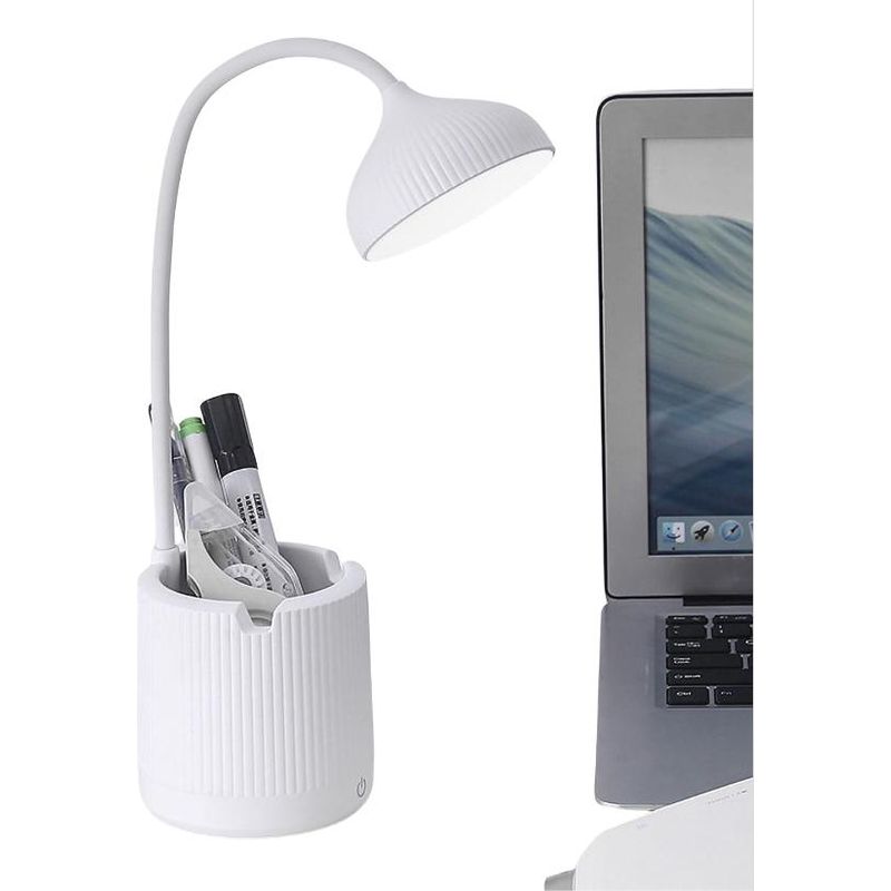 Kabellose Schreibtischlampe Mit Stifthalter Und Usb-ladekabel – Weiß