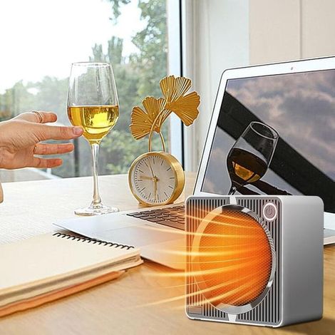 Kleine, Tragbare Heizung – Geräuschlos, Solarbetrieben, Autark – Ideal Für Arbeitszimmer Und Büros – Weiß
