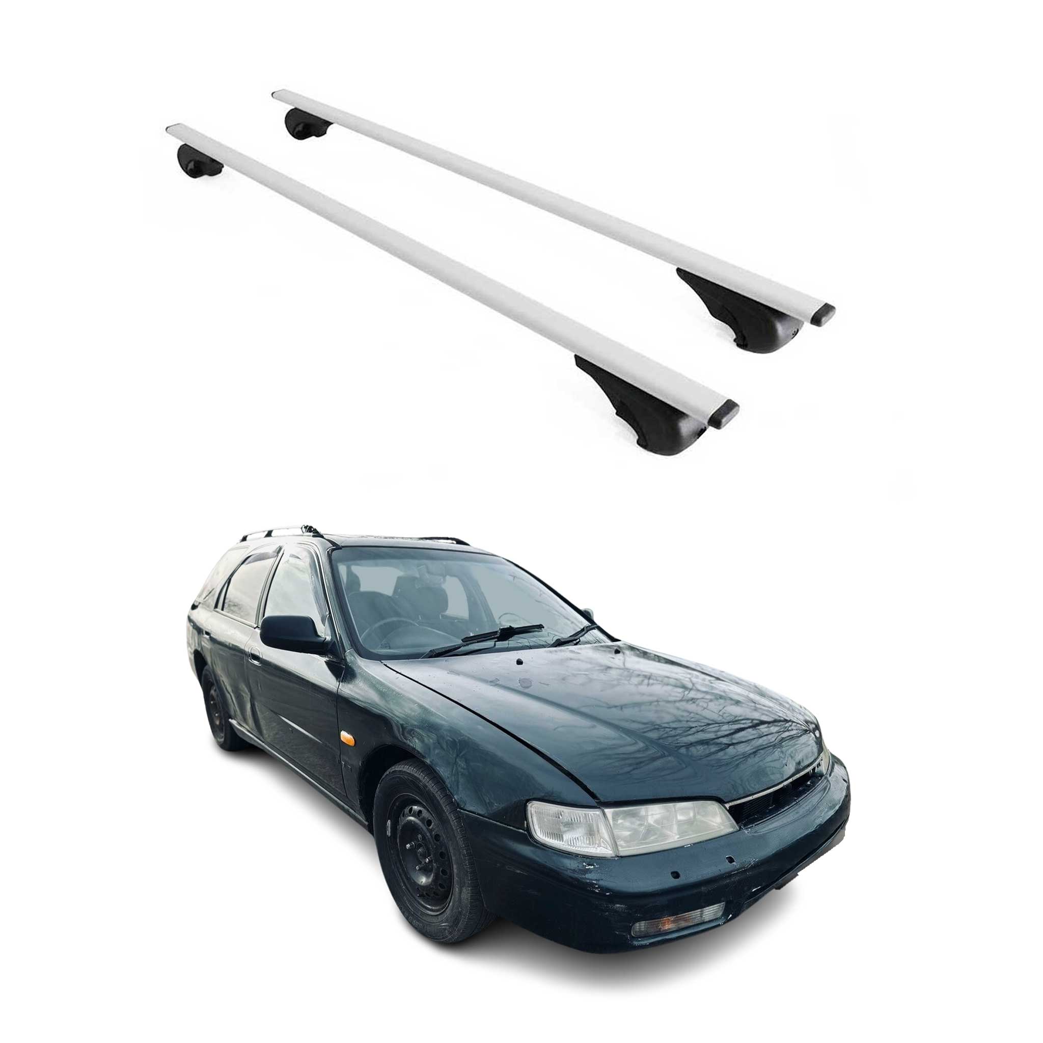 Omac Dachträger Querträger Für Honda Accord Mk5 1994-1998 – Abschließbar – Max. 75 Kg – 2 Stangen Stahl Silber