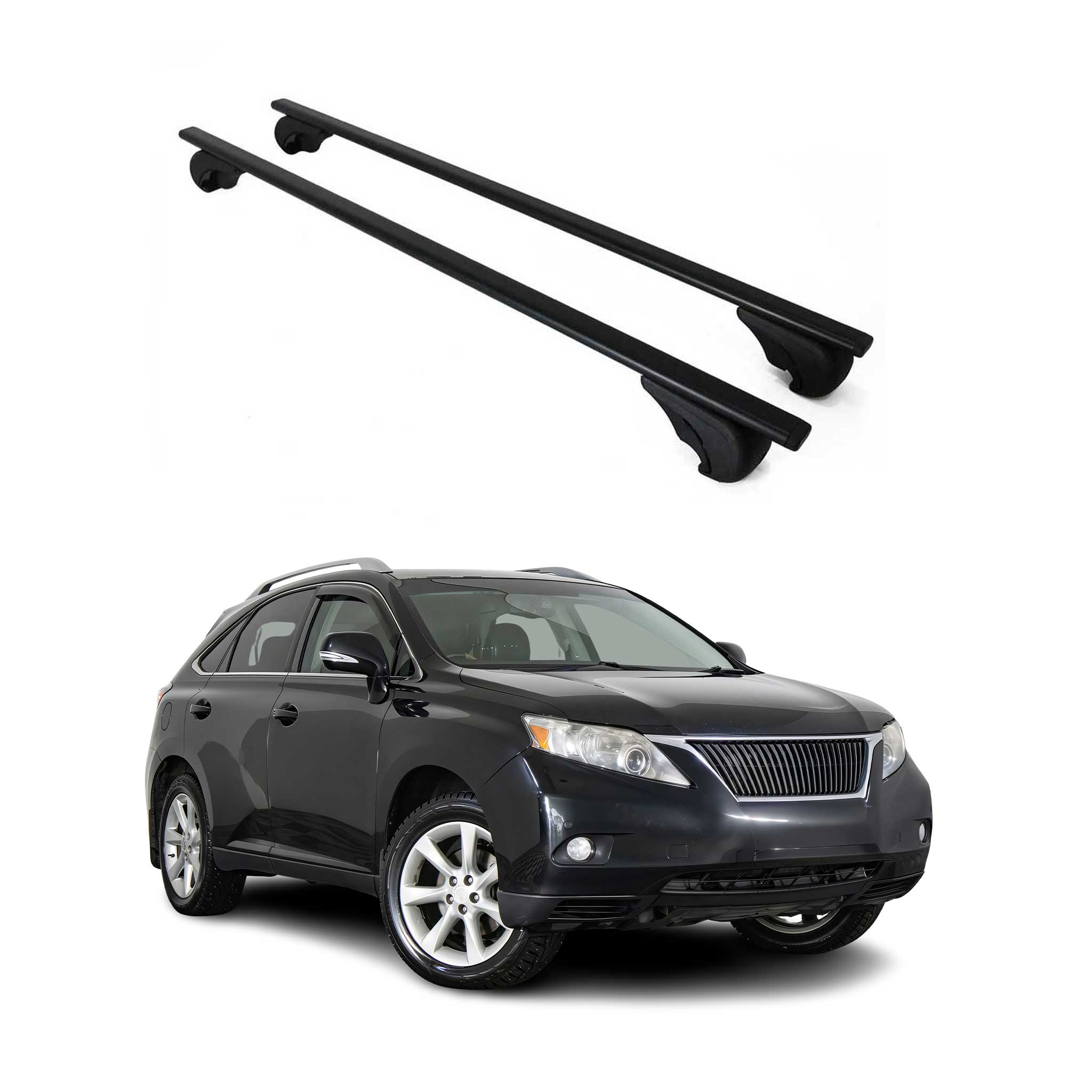 Omac Dachträger Querträger Für Lexus Rx Ii 2004-2009 – Abschließbar – Max. 75 Kg – 2 Stangen Stahl Silber