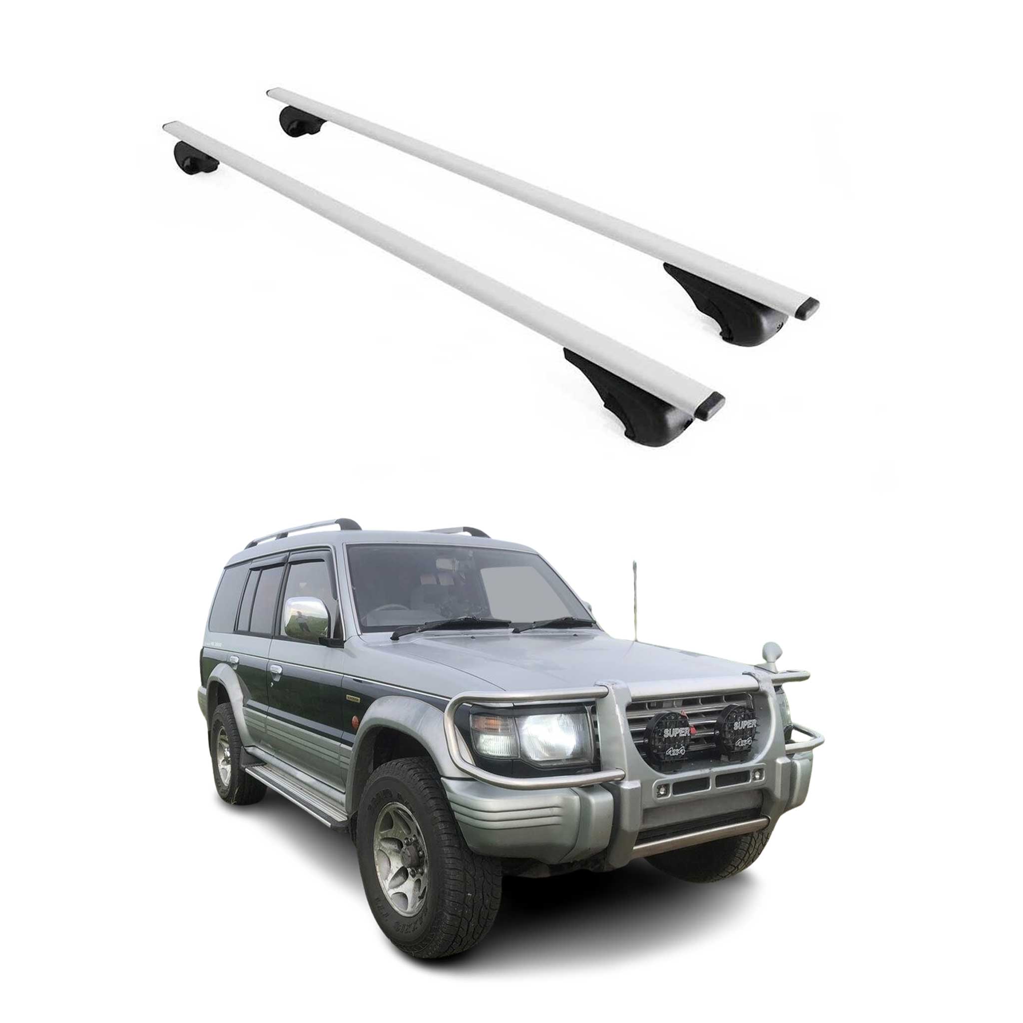 Omac Dachträger Querträger Für Mitsubishi Pajero Ii 1991-1999 – Abschließbar – Max. 75 Kg – 2 Stangen Stahl Silber
