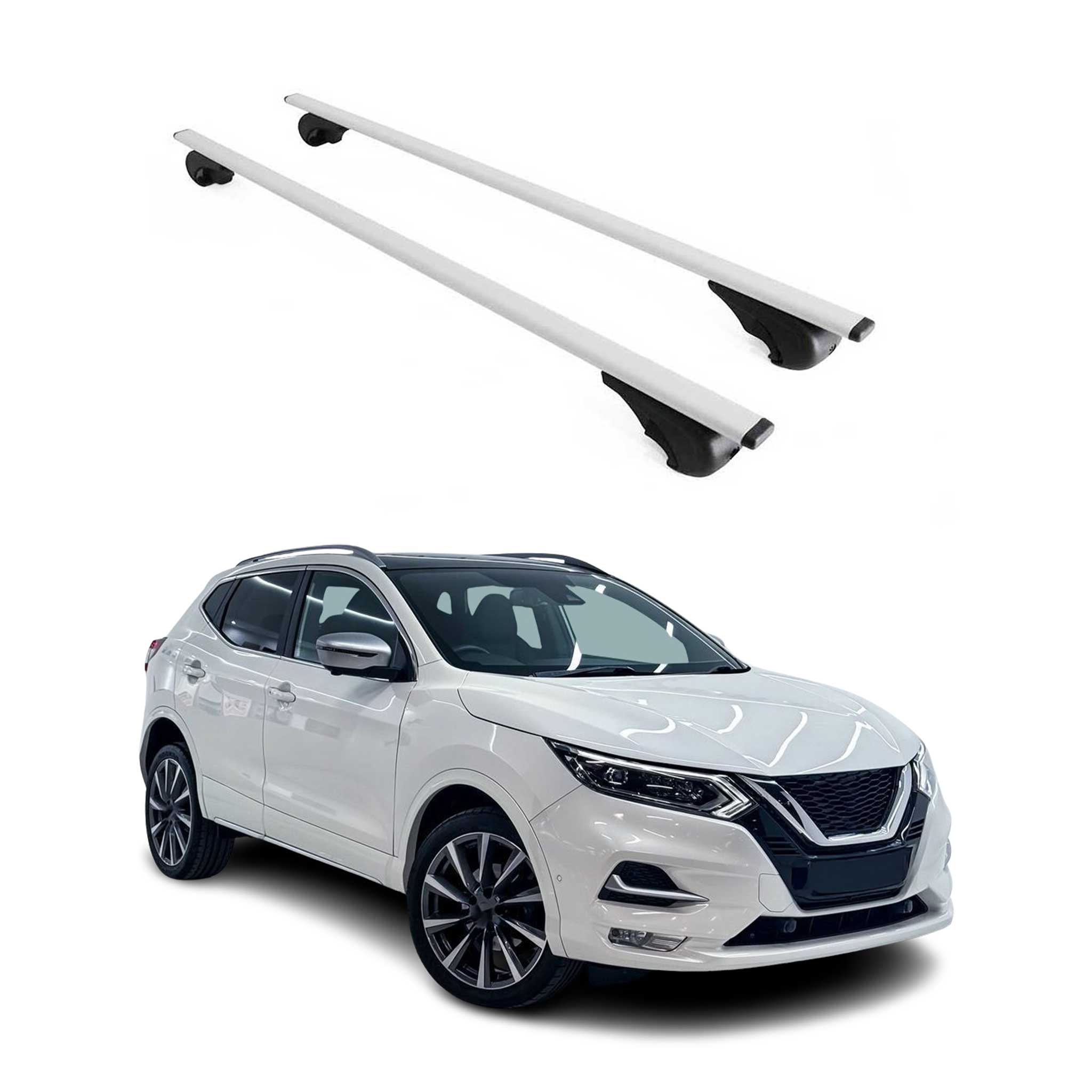 Omac Dachträger Querträger Für Nissan Qashqai J11 2013-2021 – Abschließbar – Max. 75 Kg – 2 Stangen Stahl Silber