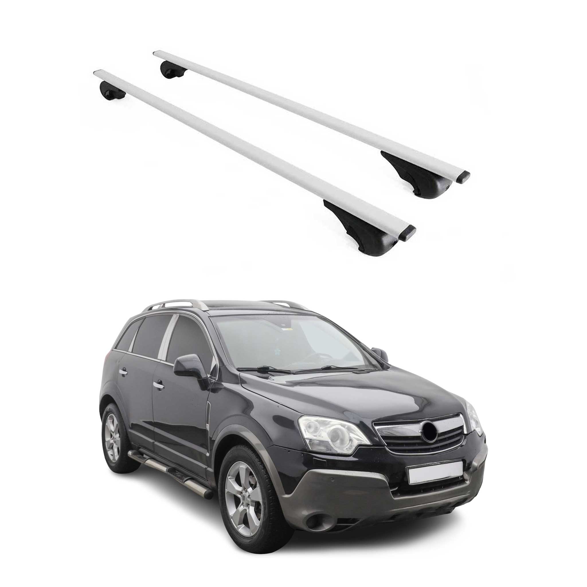 Omac Dachträger Querträger Für Opel Antara 2006-2015 – Abschließbar – Max. 75 Kg – 2 Stangen Stahl Silber