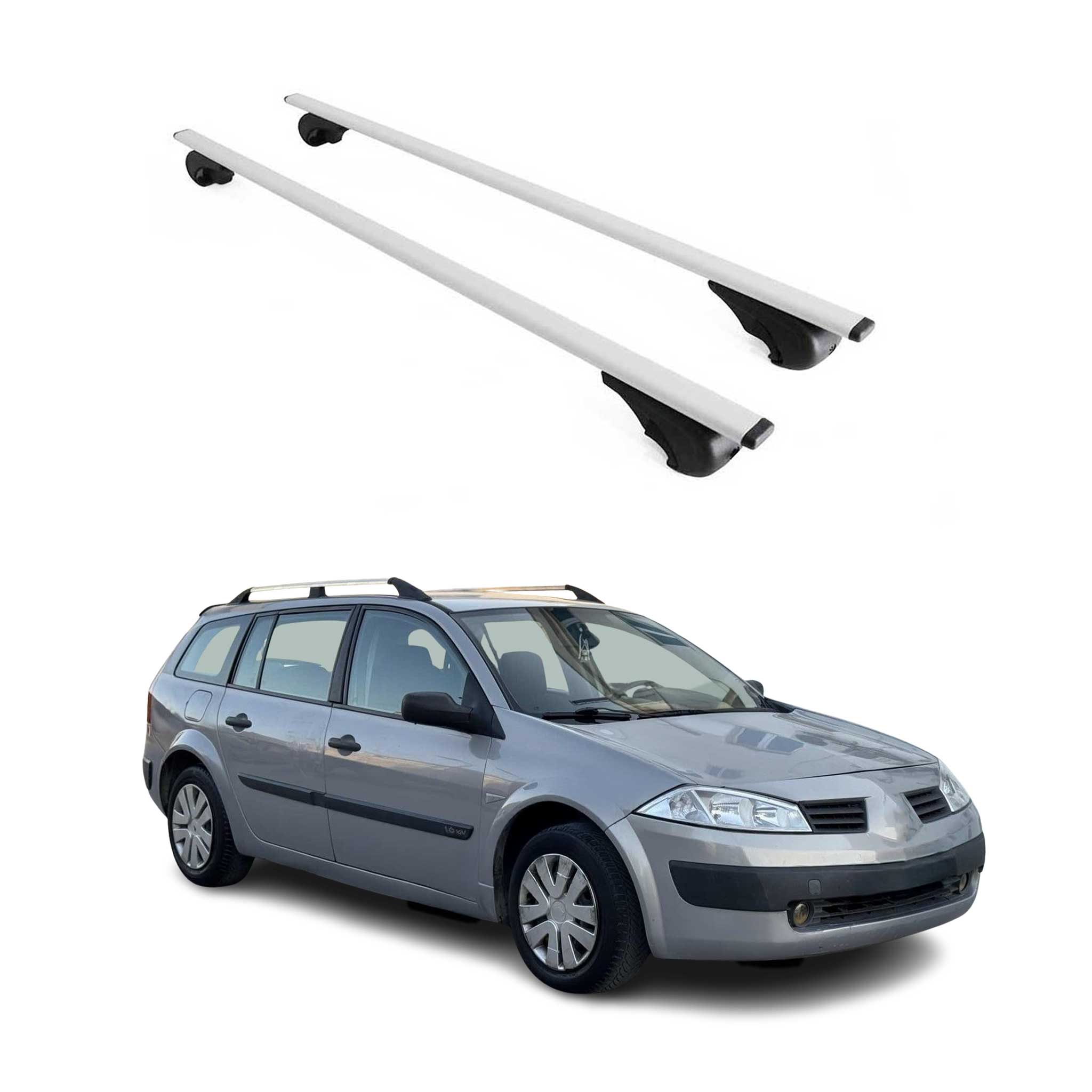 Omac Dachträger Querträger Für Renault Megane Ii 2003-2008 – Abschließbar – Max. 75 Kg – 2 Stangen Stahl Silber