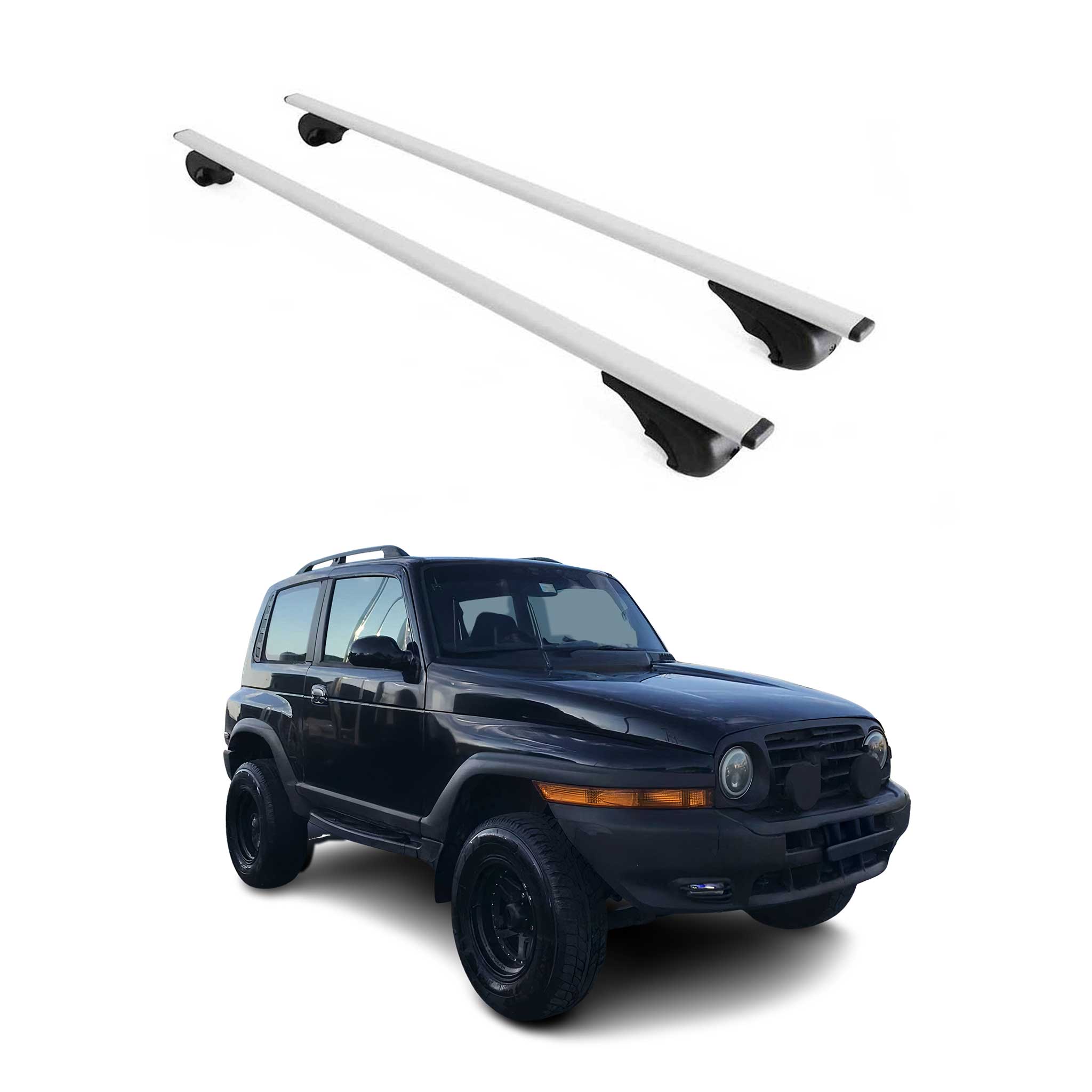 Omac Dachträger Querträger Für Ssangyong Korando Ii 1996-2006 – Abschließbar – Max. 75 Kg – 2 Stangen Stahl Silber